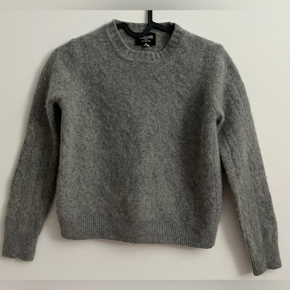 Dooney & Bourke 100% Cashmere Sweater Gray Made in Italy